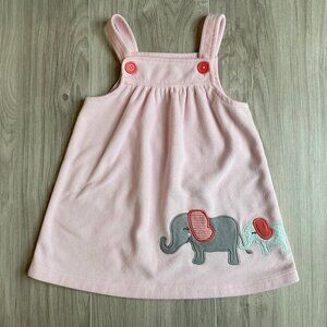 Carter's Fleece Elephant Button Dress Mom Baby
